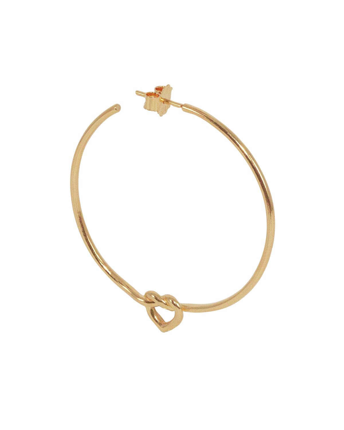 Big Tied Heart hoop - forgyldt